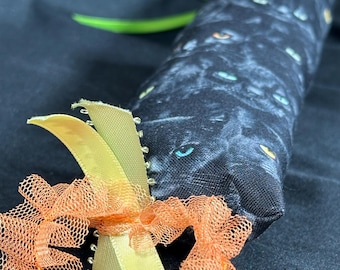 Black Cats Halloween Kitty Kicker Cat Toy: Stuffed with Catnip & Crinkles