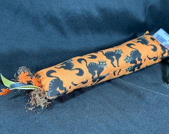 Spooky Black Cats Halloween Kitty Kicker Cat Toy: Stuffed with Catnip & Crinkles