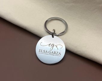 Custom Laser Engraved Stainless Steel Keychain, Personalized Gift