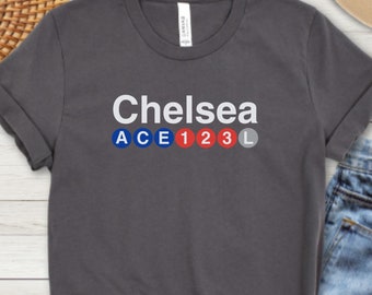 Chelsea T-shirt | NYC Subway T-shirt | New York City T-shirt | New Yorker T-shirt | NYC T-shirt | Manhattan T-shirt | Present till resenärer i New York