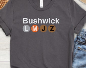 Bushwick-t-shirt | NYC Subway-t-shirt | New York City-t-shirt | New Yorker-t-shirt | NYC-t-shirt | Brooklyn-t-shirt | Gåva för New York-älskare