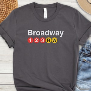 Manhattan Broadway T-Shirt | NYC U-Bahn T-Shirt | New York City T-shirt | New-Yorker-Shirt | NYC Shirt | Manhattan-Hemd | New York Liebhaber Geschenk