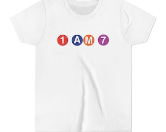 Camiseta juvenil de manga corta personalizada del metro de Nueva York