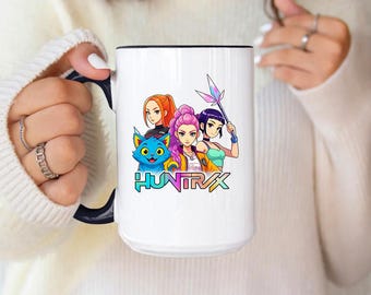 Kpop Huntrix-koffiemok | Mok cadeau demonenjagers | Fanmok Saja Girls & Saja Boys | Derpy Tijger | Huntrix-mok | Cadeau anime-liefhebber