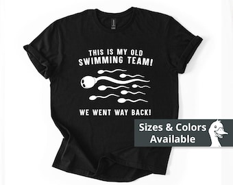 Oude T-shirt van het zwemteam | Retro zwembalafbeelding, grappig T-shirt voor zwemteam |  Cadeau zwemmaatje | Zwem-T-shirt