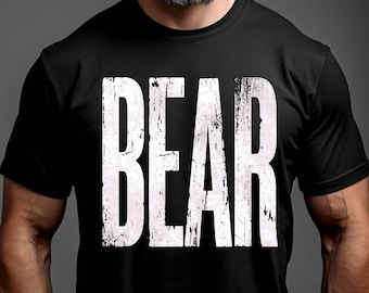 Gay Bear Shirt, abgenutzter Stil, Daddy Geschenk, LGBTQ Pride Baumwolle T-Shirt