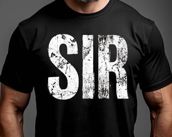 Leder Daddy Shirt, SIR Distressed Style, Gay Kink Geschenk, LGBTQ Pride Cotton Tee