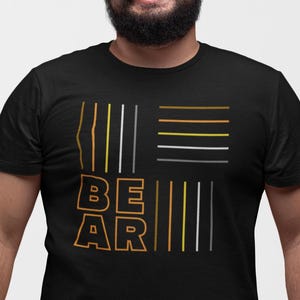 Bear Pride T-Shirt: Geometric LGBTQ+ Graphic Tee