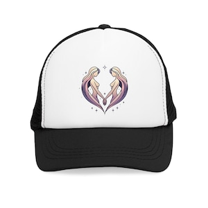 Boné Trucker WLW, Boné Ethereal Mulheres de Mãos Dadas, Boné Snapback do Mês do Orgulho Lésbico, Presente para Festa de Parada LGBTQ, Arte do Amor Lésbico, Queer Feminino