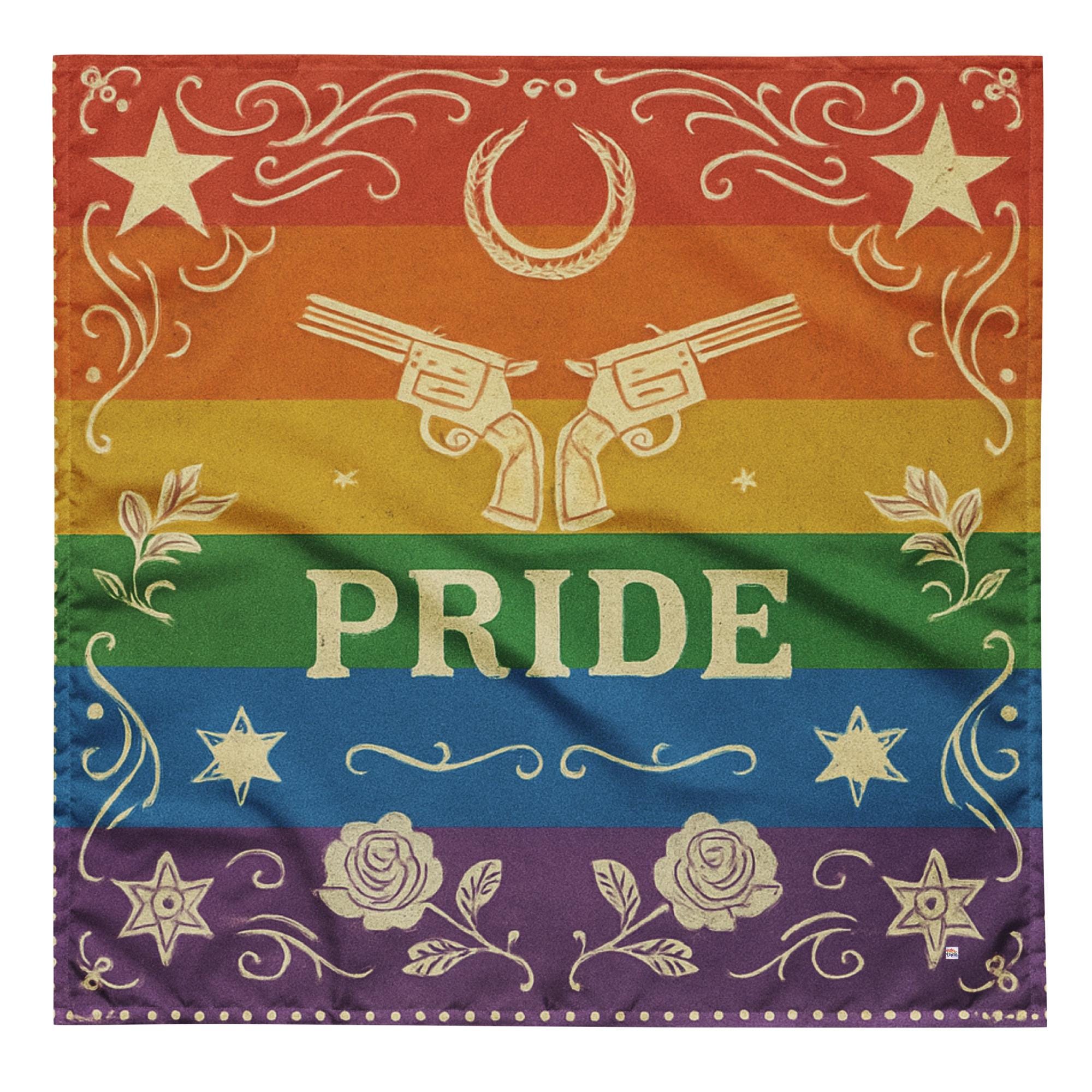 LGBTQ+ Cowboy Bandana: Western Pride Rainbow Flag Headband