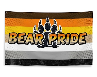 Gay Bear Pride Flagge, LGBTQ Wanddekoration, Polyester Banner, Queer Geschenk, Gay Bruderschaft Community