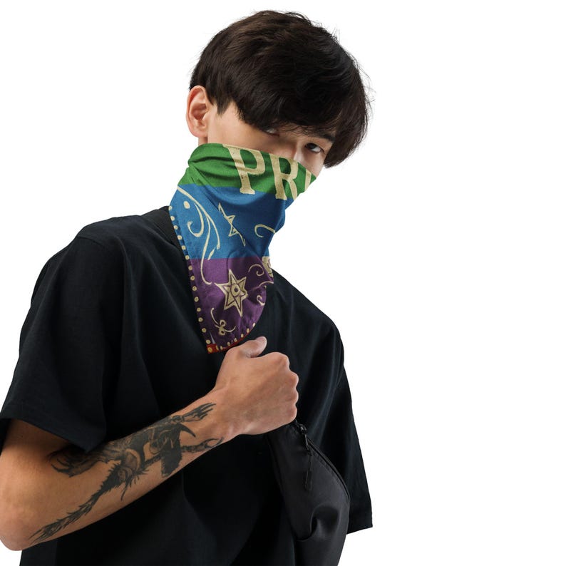 Pansexual Western All-over print bandana, LGBTQ Gift