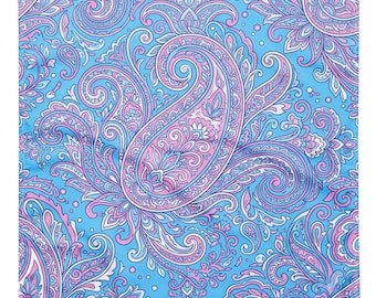 Trans Pride Bandana, Paisley Style LGBTQ Accessory, Queer Gift, Transexual Community Headband, Pride Festival Scarf