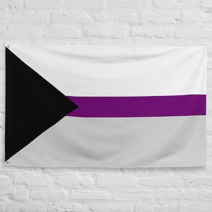 Demisexual Pride Flag, Demi Spectrum All Over Print Flag, LGBTQ+ Demisexuality Banner, Queer Identity Decor, Pride Wall Flag, Parade Gift