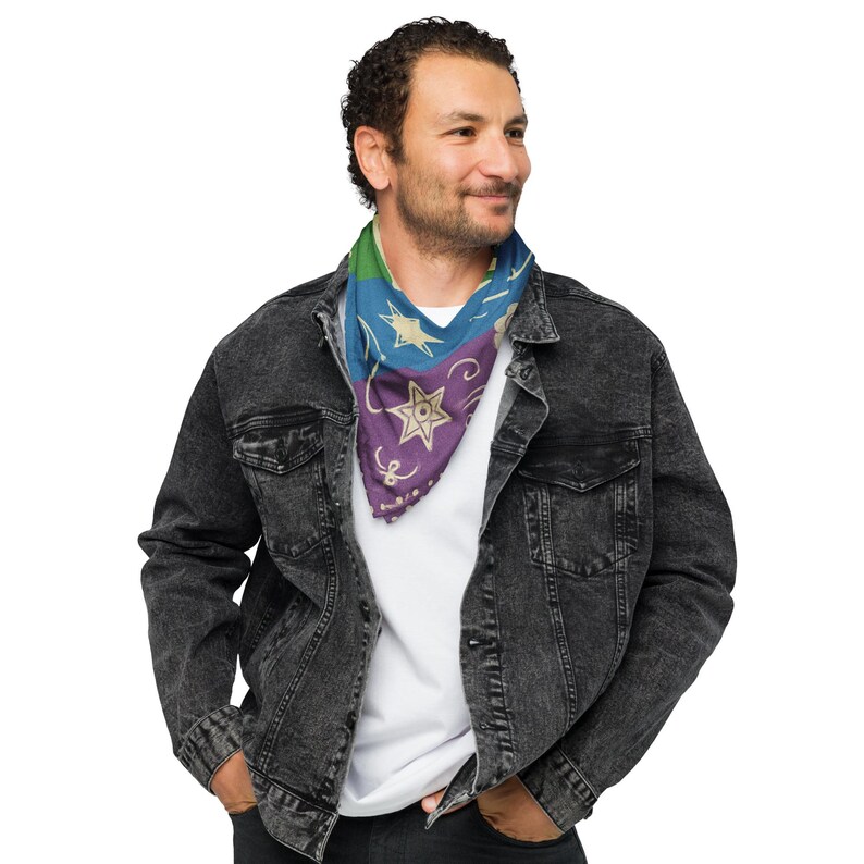 Pansexual Western All-over print bandana, LGBTQ Gift