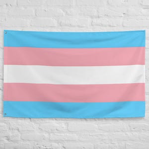 Transgender Pride Flag, Trans Flag All Over Print LGBTQ+ Wall Banner Art, Transgender Room Decor, Trans Ally Gift, Trans Pride Parade Party