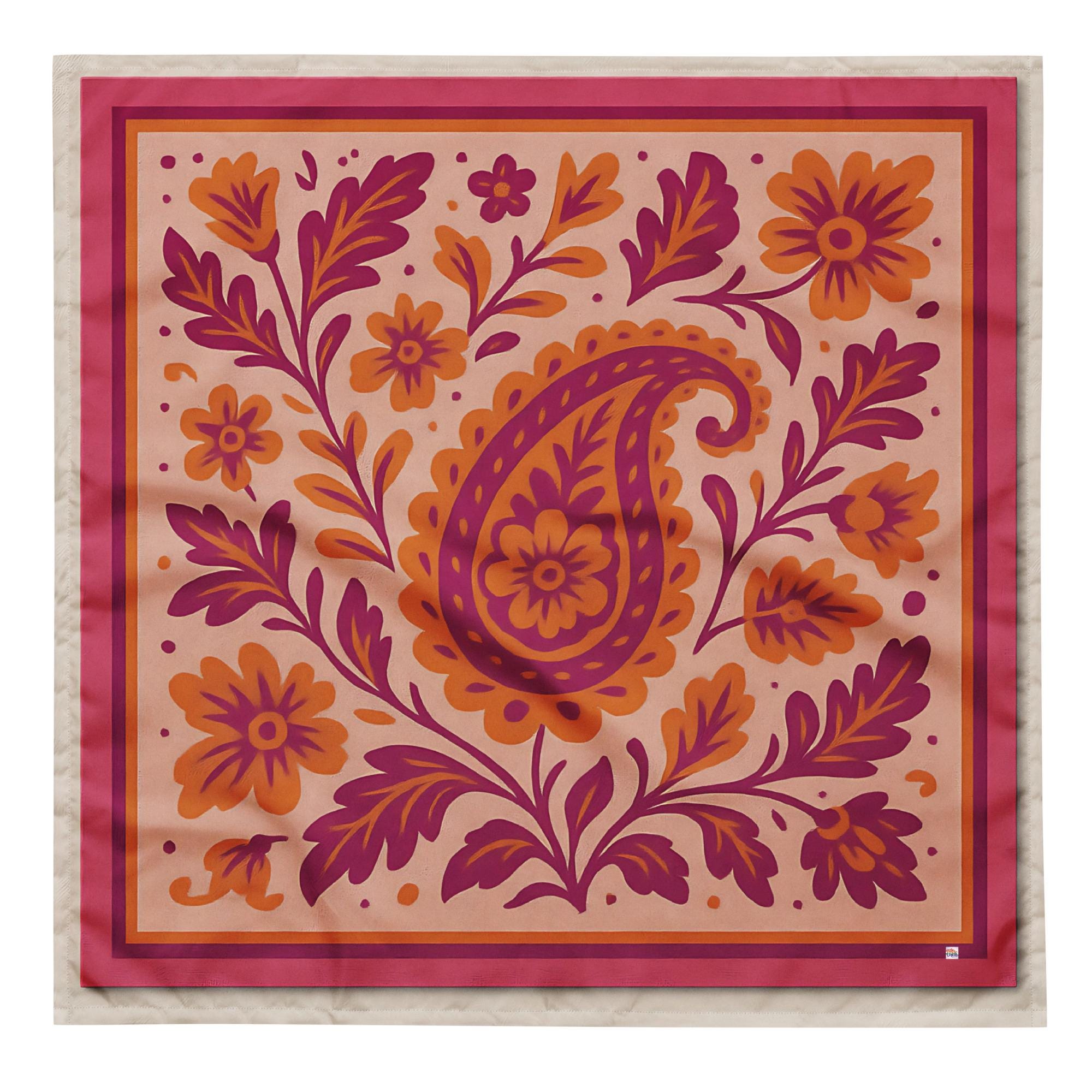 Lesbian Pride Paisley Bandana: LGBTQ+ Headband, Queer Accessory