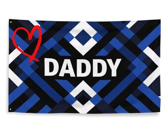 Leder Daddy Pride Flagge, geometrische LGBTQ Wanddekoration, Polyester Banner, Queer Geschenk, Gay Community Geschenk
