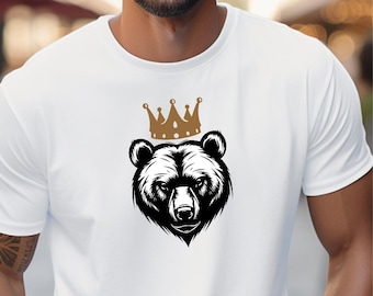 Gay Bear Shirt, Royal Crown Design, Daddy Gift, LGBTQ Pride Cotton Tee