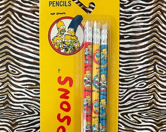 Pack de crayons Les Simpsons vintage des années 90