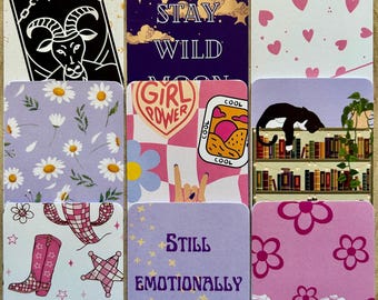 5 Bookmark Bundle | Bookish / Bookworm Gift | Handmade Digital Art