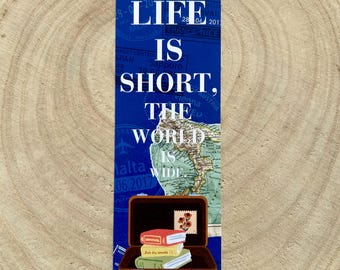 Life Is Short Bookmark | Mamma Mia Inspired Design | Bookish / Bookworm Gift | Handmade Digital Art