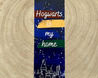Hogwarts Is My Home Bookmark | Harry Potter Inspired Design | Bookish / Bookworm Gift | Handmade Digital Art