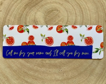 Call Me By Your Name Bookmark | André Aciman Inspired Design | Bookish / Bookworm Gift | Handmade Digital Art