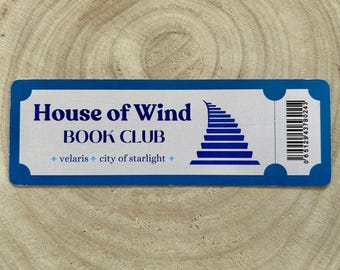House of Wind Book Club Bookmark | ACOTAR Inspired Design | Bookish / Bookworm Gift | Handmade Digital Art
