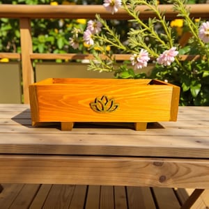 Cedar Geta Box for Home Storage or Plants: Asian Inspired
