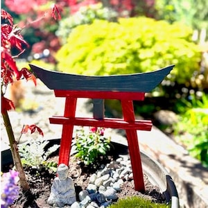 Torii Gate (large) Garden Accessory for Planters or Yard, Asian yard ornament, Japanese, garden ornament, outdoor, wood, Zen, rock garden