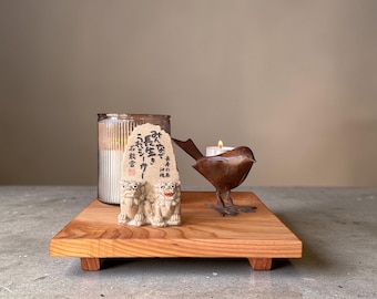 Natural Cedar Wood Riser: Display, Plant, Bonsai (Up to 10x10)