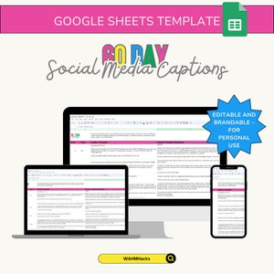 Written Captions for Sales and Conversion, Social Media Captions For Small Business Owners, Caption Prompts, Fill-in-the-blank Templates,