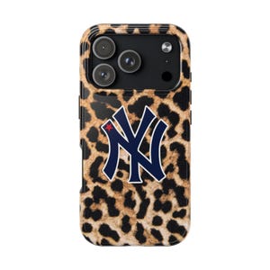 NYC Blue Cheetah iPhone 17 Pro Max-hoesje, Downtown Girl Aesthetic-telefoonhoes, sportief Y2K Streetwear-accessoire met dierenprint