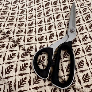 Diamond Motif Fabric by Yard Brown Botanical Cotton for Upholstery Drapery Textile Small Scale Pattern Home Decor Material Curtain Sewing image 7