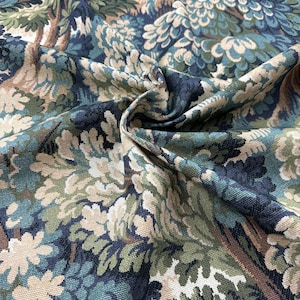 Fabric Yardage Green Woodland Print