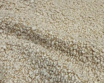 Boucle Fabric Taupe Upholstery Textile Sand Nubbly Textured Latte Chunky Settee Furnishing Material High Performance Upholstery Yardage