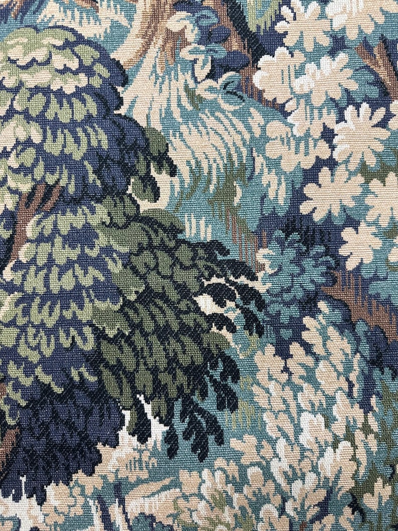 Forest Tapestry Fabric Yardage Bulk Verdure Tapestry Style Wholesale Fabric Discount Green Brown Patterned Somerset Print Upholstery Textile image 7