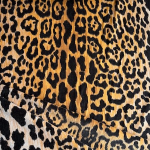 Leopard Print Velvet HighEnd Wild Feline Patterned Large Scale Exotic Textile Designer Jaguar Home Decor Upholstery Fabric Yardage Bulk