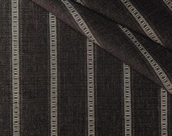 Brown Stripe Upholstery Fabric Large Scale Woven Striped Textile Furnishing Material Striped Bulk Fabric Yardage for Furniture Home Decor