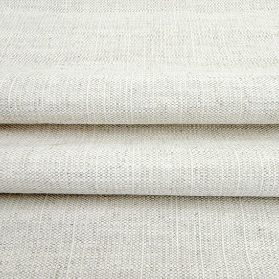 Cotton Linen Neutral Beige Fabric Medium Weight Craft Textile DIY Sewing Projects Backing Material for Pillows Home Decor Projects