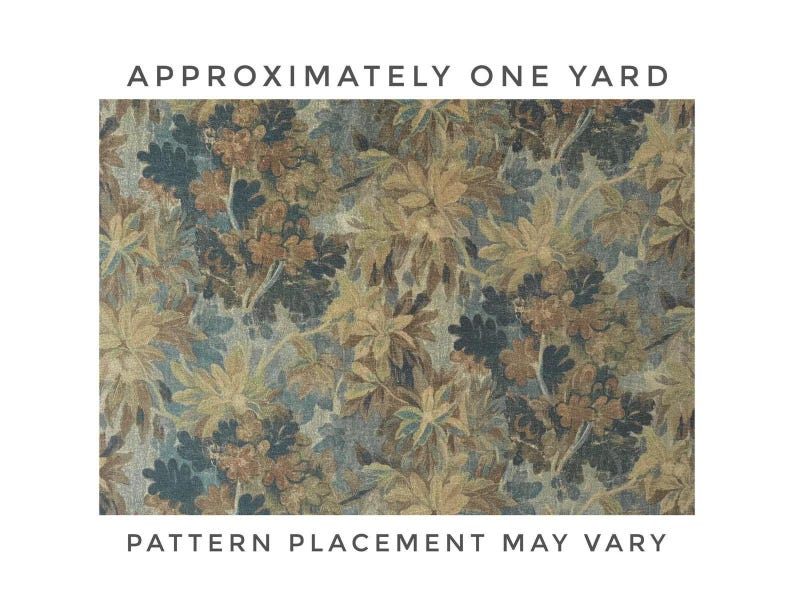 Moody Foliage Upholstery Fabric Dark Mocha Botanical Leaves Distressed Designer Textile Vintage Inspired Print Furniture Textured Material image 6