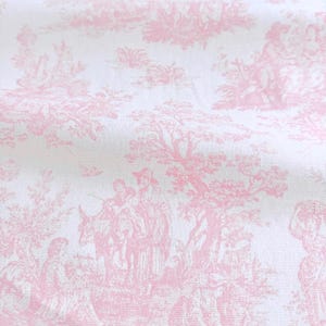 Pastel Toile Fabric French Provincial Craft Making Material Scenic Vintage Style DIY Sewing for Home Projects Custom Special Gift Wrap Idea bild 8