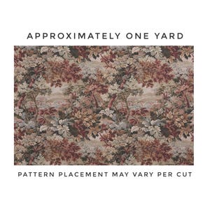 Tapestry Upholstery Fabric by the Yard Verdure Foliage Scenic Woven Textile Heavyweight Jacquard Antique Style Woodrose Sofa Chair Drapery image 11