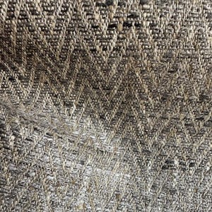 Mocha Herringbone Upholstery Fabric Zigzag Design Textured Brown Fabric Soft Coffee Tone Textile Durable Fabric by Yard Couch Drapery Pillow