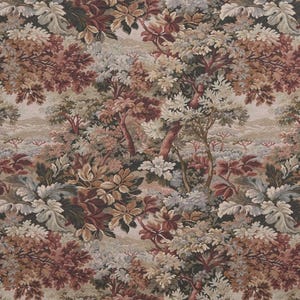 Tapestry Upholstery Fabric by the Yard Verdure Foliage Scenic Woven Textile Heavyweight Jacquard Antique Style Woodrose Sofa Chair Drapery image 12