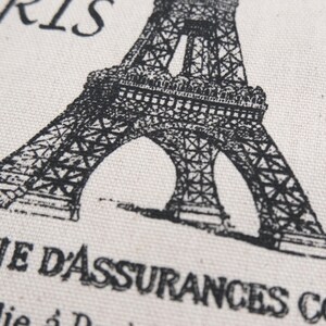 Vintage Travel Fabric by Yard French Postmark Stamp Print Neutral Onyx Cotton Textile for Pillow Cover Curtain Panel Wall Decor Paris Theme image 7
