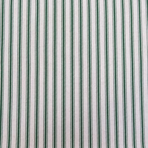 Tela de tapicería para sillas, color verde pino, con rayas finas, cortada a medida, estilo campestre francés, ideal para decoración del hogar. Tela vintage con rayas finas para debajo de los gabinetes. imagen 2