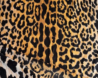 Leopard Print Velvet HighEnd Wild Feline Patterned Large Scale Exotic Textile Designer Jaguar Home Decor Upholstery Fabric Yardage Bulk