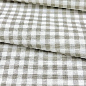 Gingham Cotton Fabric by the Yard Checkered Table Linen Textile Plaid Tiny Scale Plaid Sample Mini Check Costume Apparel Fabric Bulk Yardage